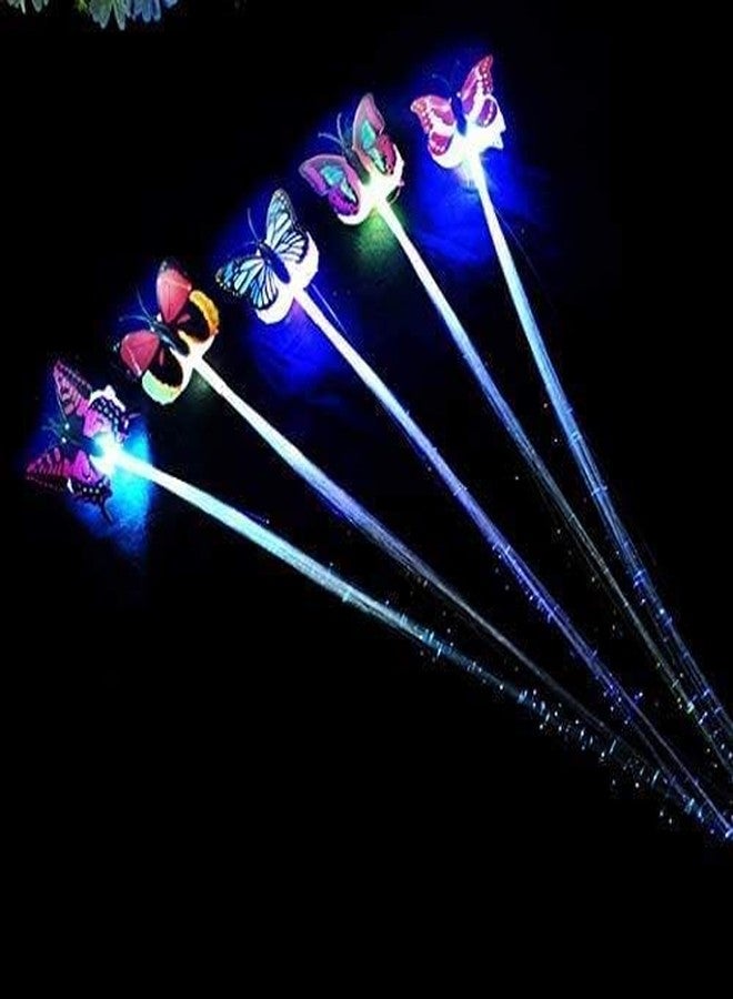 Swejos Flashing Butterfly Hair Braids | LED Colorful Butterfly Flash Hair Braid Lights | Multicolor Alligator Hair Clip For Girls And Women's (3) - Image 3